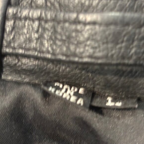 Georgetown Leather Design vintage women's black genuine leather jacket sz L - Picture 7 of 16